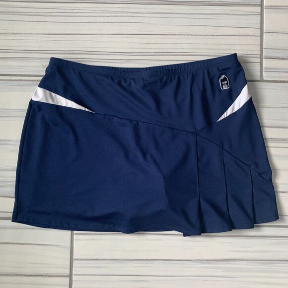 DUC Sports Women's Compete Tennis Skirt Skort Size L Blue White Athleisure - Picture 3 of 10